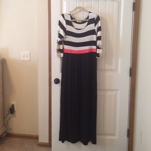 Embroidered sleeve, cotton maxi dress XXL