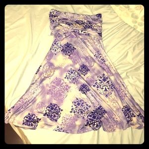 Purple print dress NWT