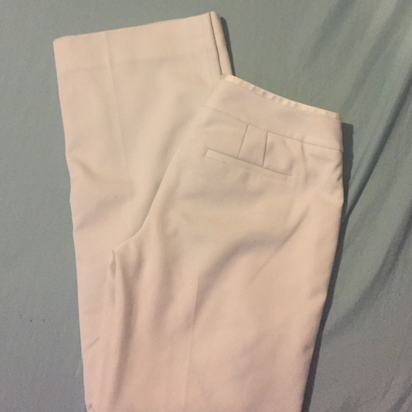 White House Black Market ecru dress pants!
