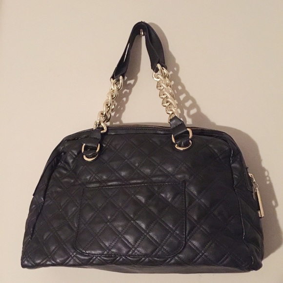 Black quilted bag