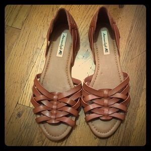 American Eagle size 6.5 Betsey Peep Toe Huarache