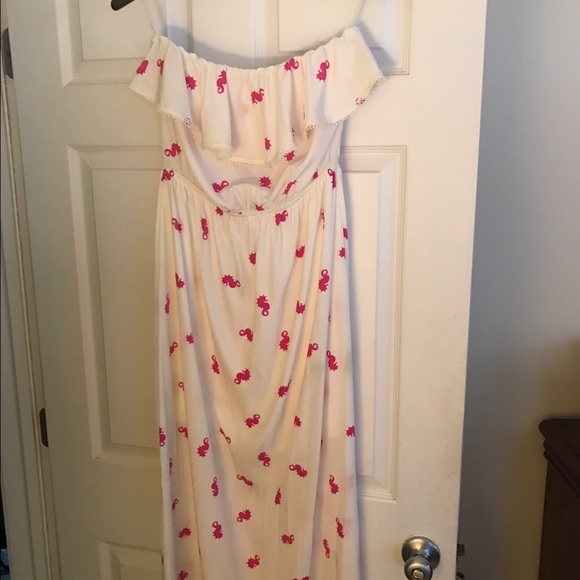 Adorable seahorse print maxi dress - Picture 1 of 2