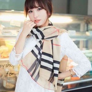 Plaid chiffon scarf OS
