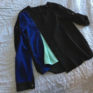 BCBG Zip Detail Blouse