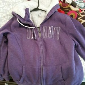 Old navy fur lined hoodie