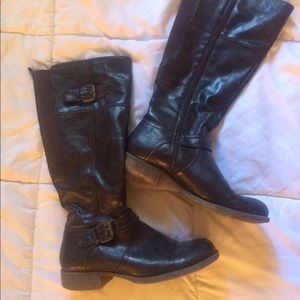 Dark Brown Mid Calf Boots