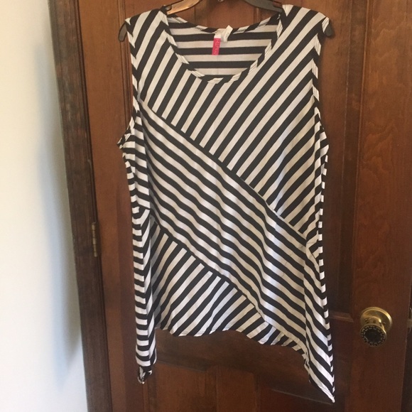 Black and white striped top