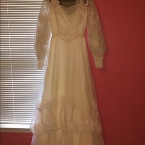 A beautiful vintage wedding dress