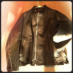 Men's leather jacket from Leathercraft Process NYC