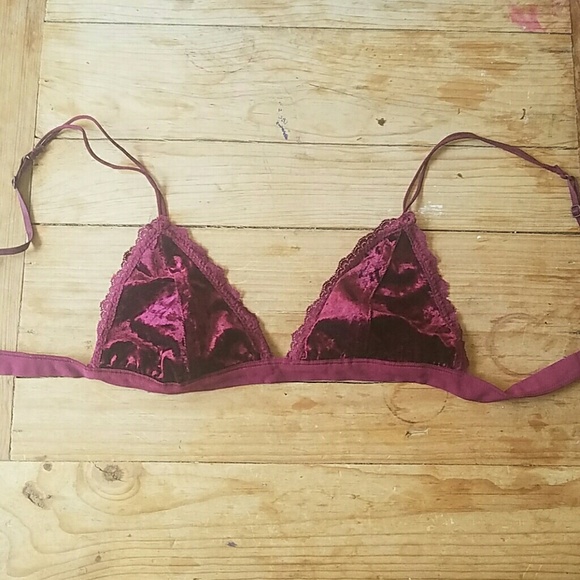 red velvet bra