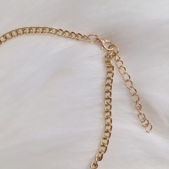 "Anya" Necklace || Blue & Clear Crystal Statement - Picture 3 of 5