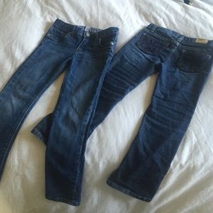 Girls 4-5T 2 Pairs of new jeans - gap & xoxo