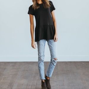 Drop waist / peplum top