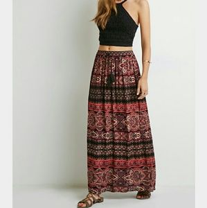 Boho maxi skirt