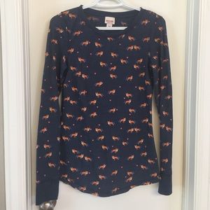Cute Fox Waffle shirt 🐺