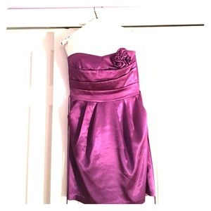 Purple strapless dress- wore once to a wedding!