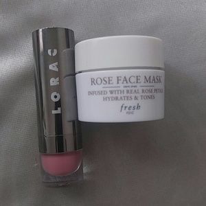 Lorac lipstick & face mask