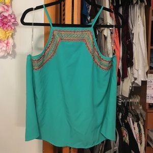 Sea foam green open back