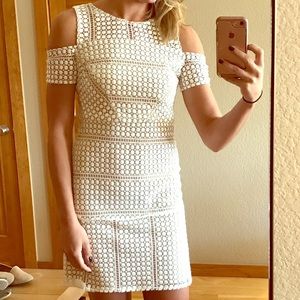 Topshop white lace mini dress