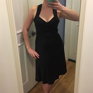Classy black satin dress