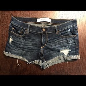 Abercrombie and Fitch distressed jean shorts