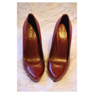 Burgundy ALDO heels.