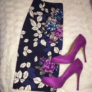 Ann Taylor Navy Pencil Skirt