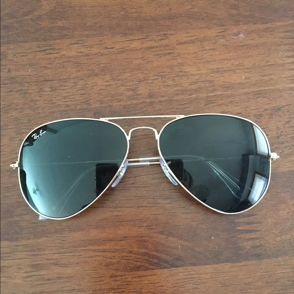 Ray Ban Original Aviators with gold trim