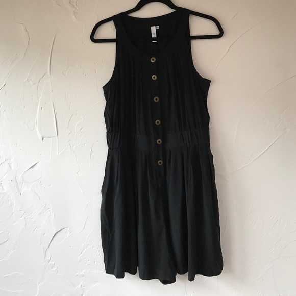 Black 100% silk romper.