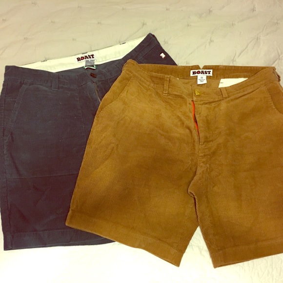 Bundle of 2 vintage men's Boast cord shorts