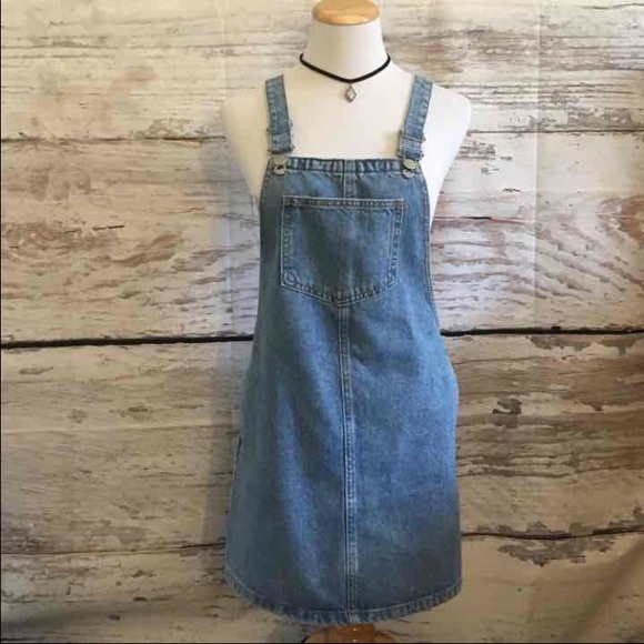 NWT TOPSHOP Pinafore Denim Dress