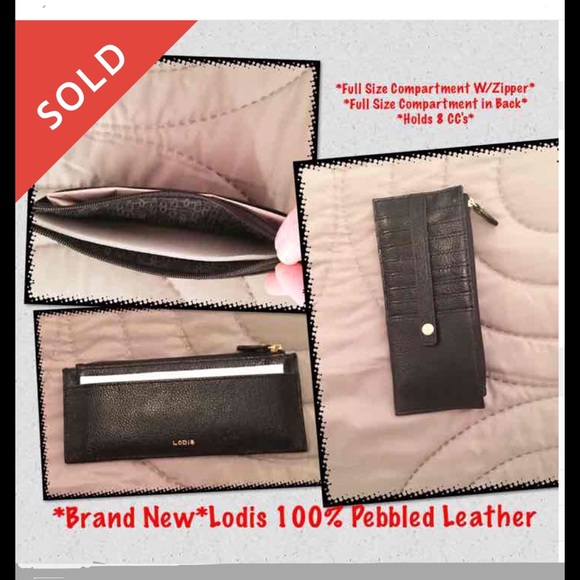 Brand New-Lodis Genuine Pebbled Leather*Zipper Co