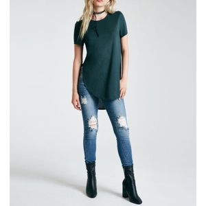 Side slit tunic tee