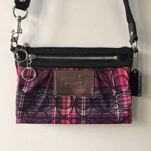 Coach Poppy Glittery Tartan Crossbody