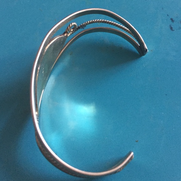 VIntage alpaca mexico silver cuff bracelet - Picture 4 of 4