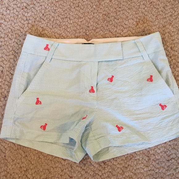JCrew Embroidered Lobster Shorts