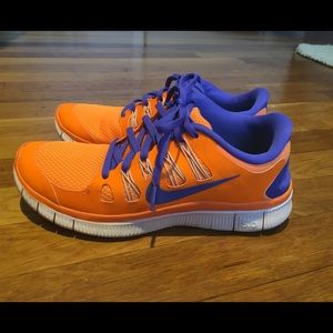 Nike Free 5.0 Orange and Blue Sneakers