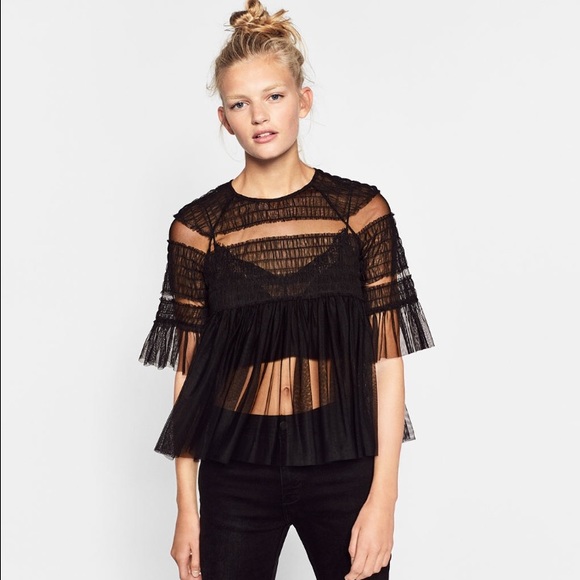 Zara Tulle Top
