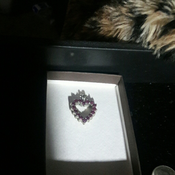 Sale Genuine ruby pendant set in Sterling silver