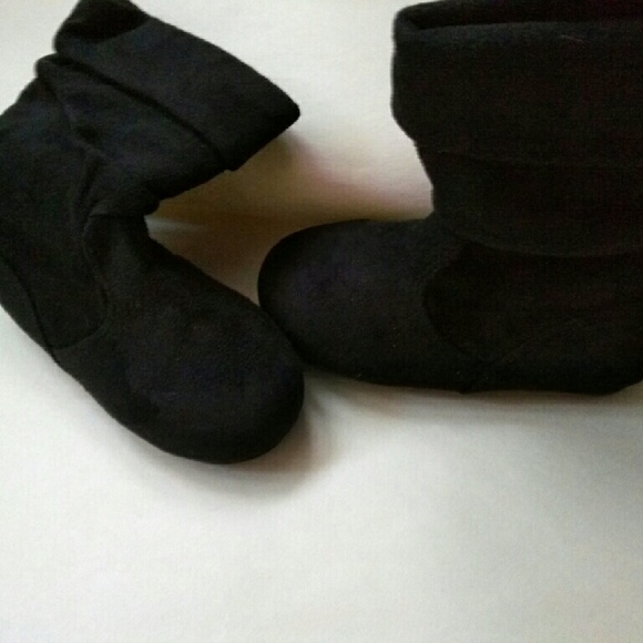 Girl Black & Teal Boots