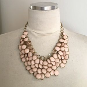 Layered blush pink statement necklace