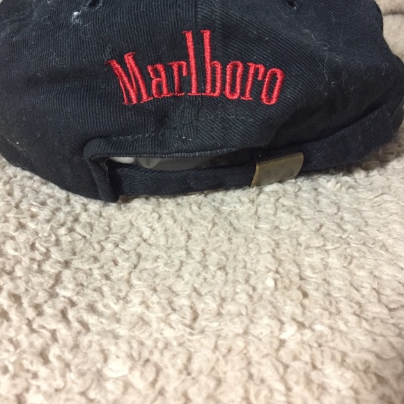 Vintage Black + Red Embroidered Marlboro Cap - Picture 3 of 4