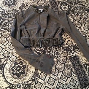 NWOT Cropped studded jacket