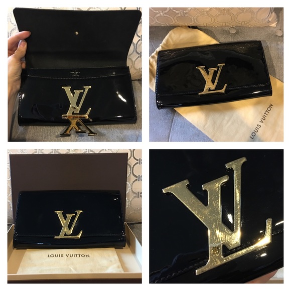 XSOLDX Louis Vuitton Black Patent Louise Clutch - Picture 2 of 4