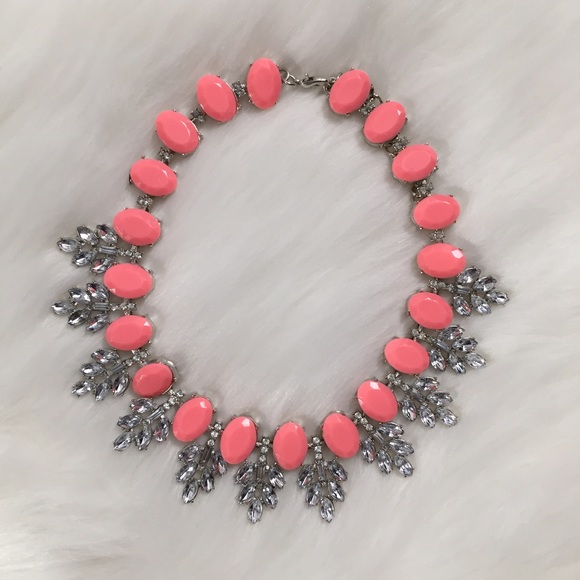 "Amelia" Necklace || Pink Crystal Leaves - Picture 2 of 6