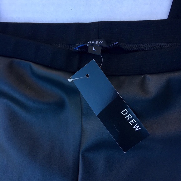 Fashion Faux Two-Tone Leather Leggings - Picture 3 of 3