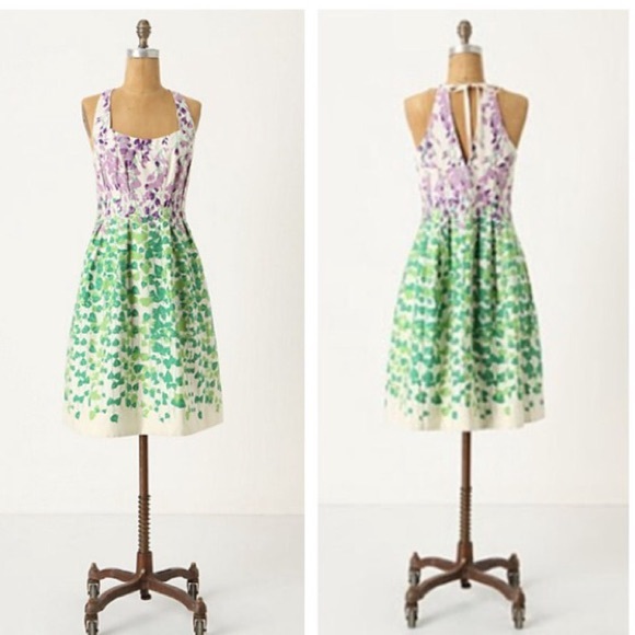 Anthropologie Maeve Wisteria halter dress