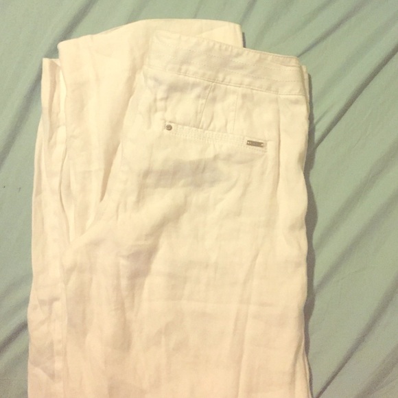 White House Black Market linen white pants!