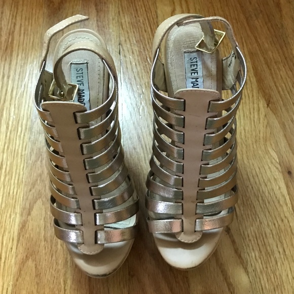 Steve Madden Platform Sandals Metallic
