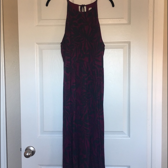 Tropical Print Maxi Dress